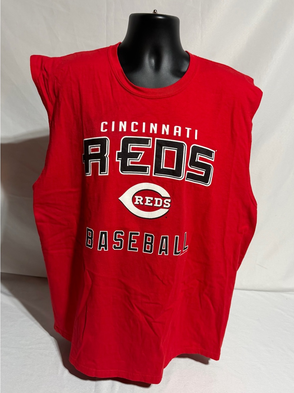 Cincinnati Reds Baseball Sleeveless Muscle Tee MLB Genuine Merchandise 2XL Red